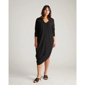 UNIVERSAL STANDARD Iconic Long Sleeve V-Neck Geneva Dress Black Sz 18/20 {G45}